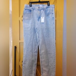 Good American Light Blue Women's Jeans with Embellishments